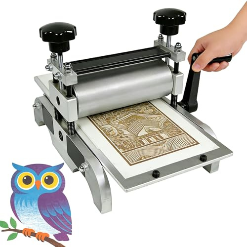 Prensa de grabado manual con rodillo ajustable para grabado en huecograbado y madera de cobre