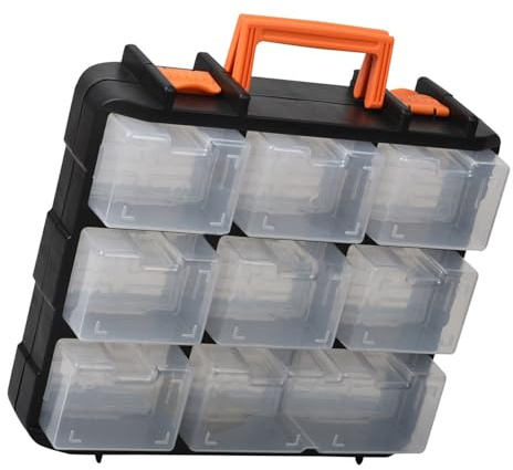 Solution de stockage efficace pour organisateurs de matériel avec cloisons amovibles, parfaite pour les réparations domestiques et les projets extérieurs Organisateurs de petites pièces