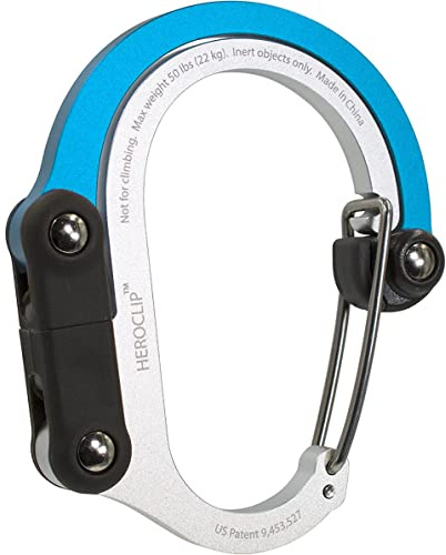 Gear AID HEROCLIP Karabiner-Ausrüstungsclip und Haken (Mittel) für Camping, Rucksack und Garagenorganisation