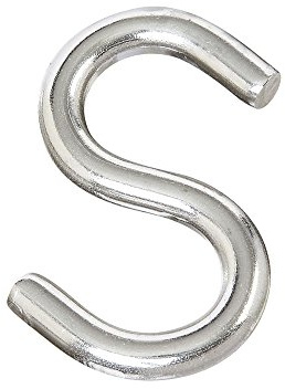 HEAVYTOOL S-Haken 6mm x 48mm symmetrisch Edelstahl V4A AISI 316 Inox (5 Stück) S-förmiger Haken S-Profil-Haken S-Bügel S Haken