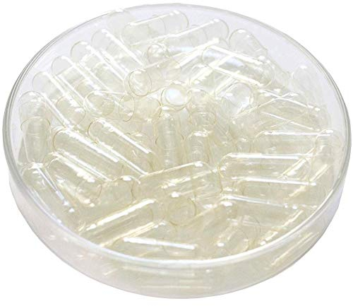 PSN Empty Capsules Clear Gelatine Pharmaceutical Size 00 / Double Zero Capsule Self Fill Machine - Pack of 500