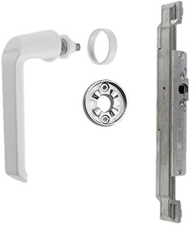 Schüco Reparaturset Getriebe Griff Rosette RAL9016 Aluminiumfenster (DIN Rechts) 223286