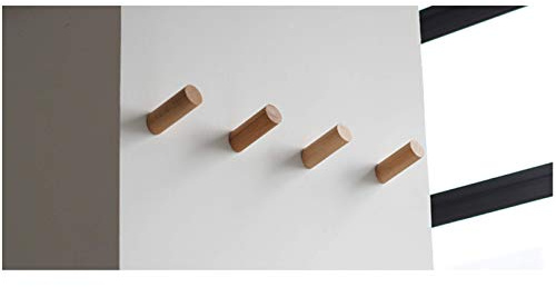 anaan One-Tenth Wandhaken Holz Garderobenhaken aus Massivholz Kleiderhaken Wanddeko Modern (Buche, 4er Set M Φ3*8cm)