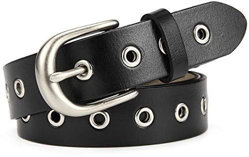 McFanBe Damen Ledergürtel für Damen mit Alloy Schnalle für Dreess Jeans 1.1 Breite