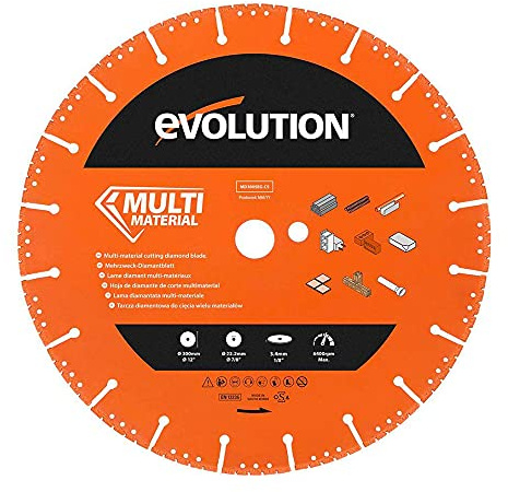 Evolution - 300 mm multi-material diamond blade for disc cutters, brown, multi-material diamond