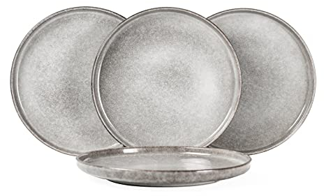 Piatti da Tavola, Piatti Fondi in Ceramica - 26 cm, Servizio da Tavola Porcellana per 4 Persone, Piatti da Dolce/Piatti da Zuppa/Ciotole Adatto per Lavastoviglie