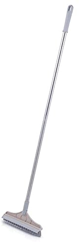 YYWW Spazzola per Fughe 2 in 1 Spazzola per La Pulizia del Bagno, Manico Lungo, Spazzolone, Spazzola per Pulizia a Forma di V Regolabile, per Pareti, Bagno, Cucina