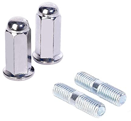Boulon d'échappement,iSpchen 2pcs 8mm Goujon Echappement écrous pour Collecteur D'échappement Vis Collecteur d'échappement Boulons de Collecteur D'échappement Goujons D'échappement Moto