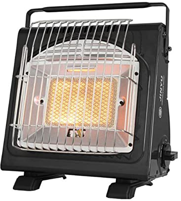 EdirFtra 2In1 gas oven with cooking function, portable gas heater, camping cooker, gas hob, gas consumption, 108 g/h, piezo ignition (gas baking oven), without gas