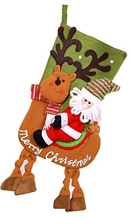 3D Nikolausstiefel Zum Befüllen und Aufhängen Weihnachtsbaum-Geschenk, Weihnachtsanhänger, Weihnachtsdekoration, Sockenbeutel, Sockengeschenk, Weihnachtsmann Schneemann Weihnachtsstrumpfe