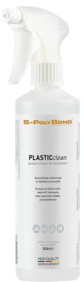 S-Polybond® Kunststoffreiniger 500ml, PVC- Reiniger, Reiniger für alle Kunststoffe: Fensterrahmen, Rolladen, Rattanmöbel, Türen, Boote | für Innen und Aussen (Kunststoffreiniger, 1x Tube/Flasche)