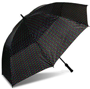 ShedRain Windjammer Vented Manual Open Golf Umbrella, Funfetti