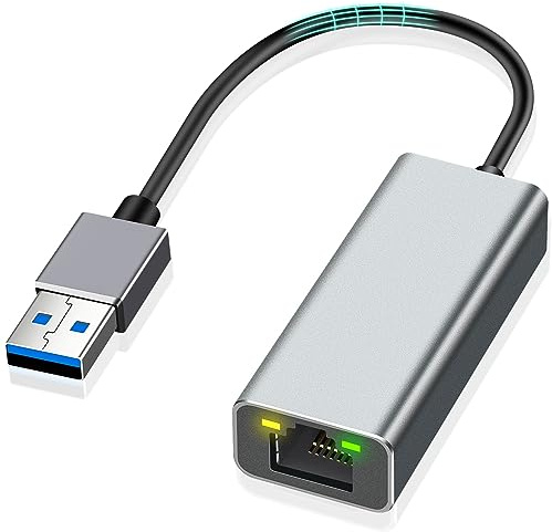 AXFEE USB auf Ethernet Adapter, USB 3.0 zu RJ45 1000Mbps Ethernet LAN Netzwerkadapter, Geeignet für Surface Pro 3, MacBook, Rasberry Pi usw. kompatibel mit Windows 10, Win 8.1, Linux,Wii, Wii U
