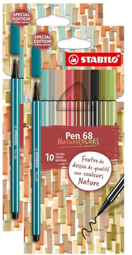 STABILO - Premium-Filzstift - Pen 68 NatureCOLORS - 2x 10er Pack