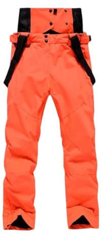 Haitpant Winter Skihose Herren Damen Outdoor Winddicht Warme Schneehose Ski Snowboard Hose, Orange, 46