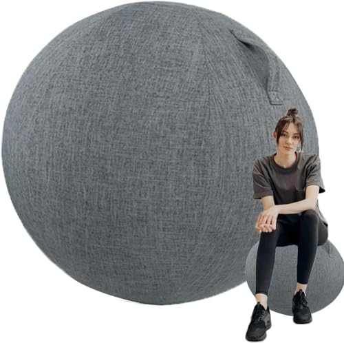 Schutzhülle Für Gymnastikball,55cm 65cm 75cm Balance Ball Abdeckung Anti Kratzer, Gymnastikball Abdeckung, Faltbar Sitzbälle Stoff Bezug, Leichte Yoga Ball Abdeckung Für Schwangerschaft-5||65cm