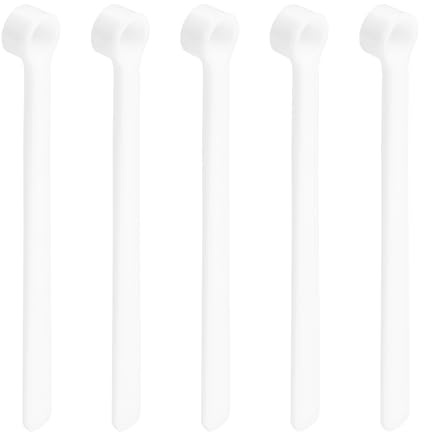 uxcell 20 cucharaditas micro cucharas de 250 miligramos mini cucharas medidoras para medir cosméticos polvos café, color blanco