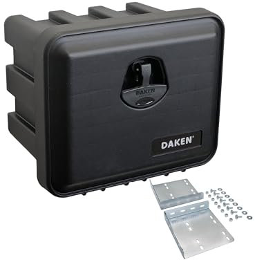 Daken J021 + inkl. Horizontaler Halter HH441, Werkzeugkasten, Stauboxen, Staukasten LKW, Unterflurbox, 400 x 350 x300 mm, ca. 21 Liter