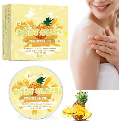 Donut Body Glaze,Body Glaze Body Butter,Whipped Body Butter For Women,Body Glaze Cream Leaves Skin Soft And Radiant Without Being Greasy For Dry Skin (Pineapple)
