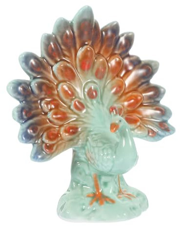 Ciieeo Pfauenfigur Aus Keramik Tierfigur Deko Keramikkunsthandwerk Schlafzimmerdekoration Tischdeko Mit Tiermotiven Ästhetisch Ansprechende Heimdekoration