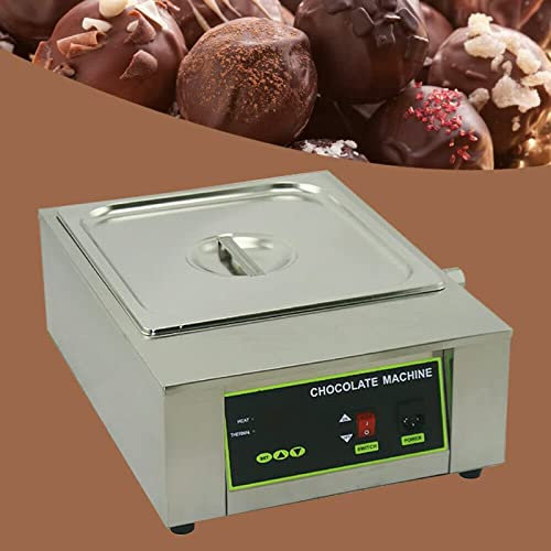 DMMFTERL Fundidor de Chocolate eléctrico Comercial de 1000 W, Calentador de Chocolate Comercial de 18 LB (8 kg) para Catering, restaurantes, cantinas, Fiestas en casa