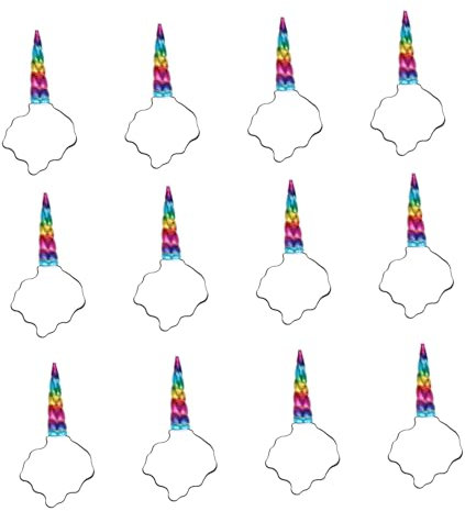 VALICLUD 12stücke Einhorn Haarschmuck Für Mädchen Haarreif Junge Mädchen Kopfschmuck Weihnachten Dekorative Stirnband Mit Leuchtenden Farben