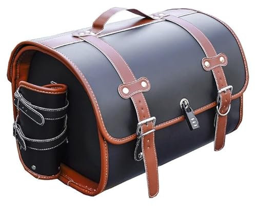 RUIHAHA Motorrad Tasche für Yamaha Xmax 125 250 300 Xmax Xmax Wasserdicht Motorrad Hecktasche Motorcycle Saddle Bag Motorräder Werkzeugtasche Motorräder Satteltasche,C Black+Brown