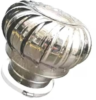 Generisch Aspirateur de cheminée en acier inoxydable, ventilateur rotatif pour cheminée, pas besoin d'électricité supplémentaire