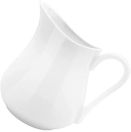 Homoyoyo Milchkännchen Porzellan 250ml - Klassische Milchkanne Für Kaffee Und Tee - Elegantes Design Ideal Zum Servieren Von Milch Sahne Oder Saucen Stabil Und Stilvoll