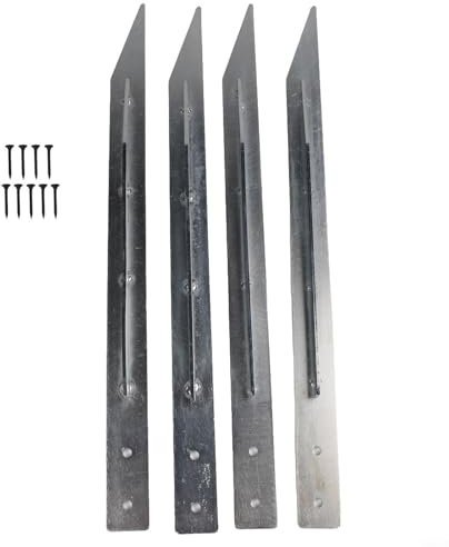 Heavy Duty Metal Swing Ground Anchor Fence Post Anchor Ground Spike Secure Anchor for Garden Swing 4PCS