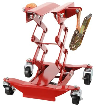 ECUTEE Floor Transmission Jack 200KG for Lifting and Lowering Gearboxes, Gearbox Jack with 4 Heavy-duty Swivel Castors, Height 185-590mm