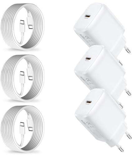 3Pack 45W USB C Chargeur pour Samsung Galaxy S25 Ultra/S26 Ultra/S25 Plus/S24 FE/S23/S22 S21 S20/A56 5G/A36 A26 A16/A55 A54 A53/A35 A34 A25/Z Fold 5 6 7 Prise Rapide Adaptateur Secteur USB Cet Cable