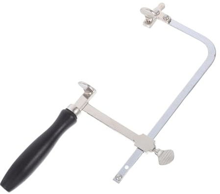 MAGICLULU Marco De Para Metales Ajustable Forma De u Con Mango Ergonómico Negro Para Carpintería y Metalistería Portátil Precisión Para Cortes Curvos y Rectos