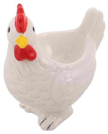 TOGEVAL Coquetier Céramique Forme de Poule Porte-œufs Élégant pour Cuisine Coquetier Original Porcelaine Déjeuner