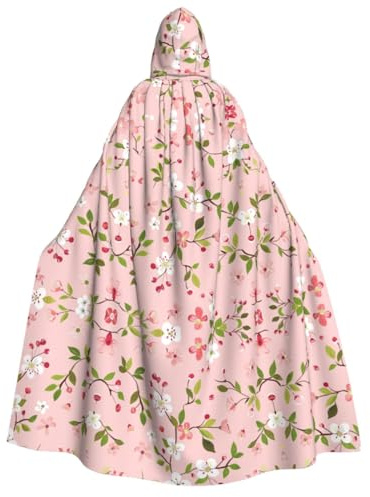 aacghh Jolie cape à capuche unisexe avec imprimé fleurs de cerisier rose