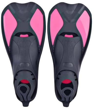 Simfötter för simning, 1 par simfenor kort träning simfötter dykning snorkling, fenor för barn vuxna 23 cm blå simning