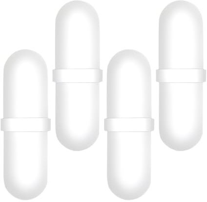 KAJNBN Lot de 4 Barres D'agitation Magnétiques Blanches en Pp et Aimant pour Tasse Auto-mélangeante sans Impuretés ni Bavures, pour Expériences Scientifiques