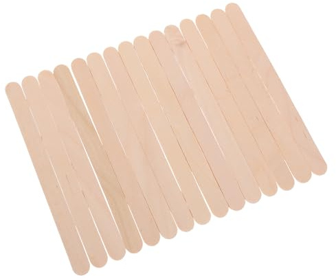 ELEOUTI 100 Stück Holz Rührstäbchen für Eis Am Stiel und Bastelanleitung Mehrfunktionale Wiederverwendbare Holzstäbe zum Mischen und Selbstgemacht Kunsthandwerk