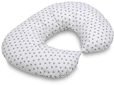 Pirulos 71013313 - Cojín lactancia 62 x 50 diseño pirate, color blanco y azul