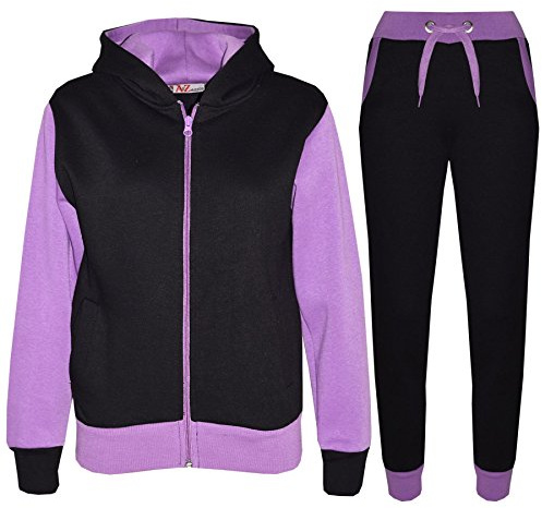 A2Z 4 Kids Hooded Tracksuit Jogging Suit Fleece Top Bottom Set Youth