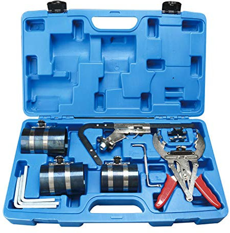 FreeTec 12pc Bande de Serrage pour Segment Piston, Ø53-175 mm Segment Piston Compresseur, Pince à Segment de Piston, Nettoyage de Segment Piston pour Moto Voiture Tracteur Réparation des Moteurs