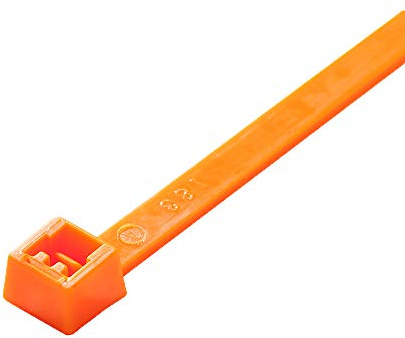 UKCable-Ties Fluorescent Orange Cable Tie 300mm x 4.8mm - (Pack of 100)