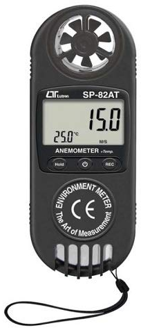 2-in-1 Windmessgerät Anemometer Luftstrom Temperatur Windmesser Windgeschwindigkeit Kite Surfen WM6