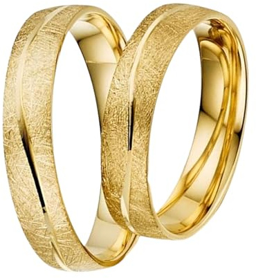 123traumringe Eheringe in 333 Gelbgold I Partnerringe mit Gravur & Etui I Gravierbare Eheringe mit Ringgröße 50-72 mm I Edle Verlobungsringe in 5 mm Breite & 1,2 mm Stärke