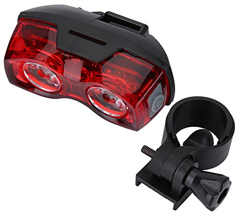 Feu arrière pour vélo, Lampe arrière à LED Outdoor pour feu arrière ou témoin Lumineux de Queue, doté de 2 lumières Del, alimenté par Deux Piles AAA et permettant d'économiser de l'énergie
