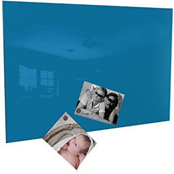 Colours-Manufaktur Magnettafel Magnetwand inkl. 4 Magnete (blau, 50 x 110 cm)