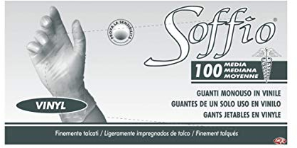 Walking - Guanti in vinile non talcati anallergici 100pz taglia S