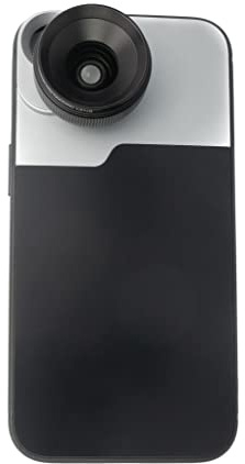 SYSTEM-S Objectif Macro 1,1 x à 2,8 x 24 mm avec étui Noir pour iPhone 13