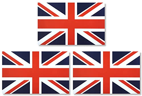 JBCD 3 Pcs United Kingdom UK Flag Magnet Decal British Flag Magnet Stickers, Heavy Duty UK British Decal Magnetic Sticker for Cars Vehicles Trucks, 3x5 Inches