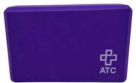 ATC Handels GmbH Yoga Block in verschiedenen Farben als Hilfsmittel für Asanas, Pilates- und Yogaübungen - Dehnungsblock, Yogaklotz, Yogaziegel, lila